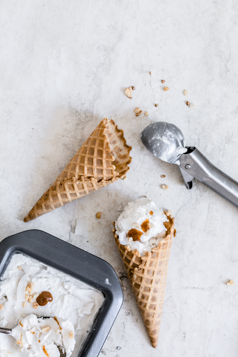 cornet glace coco vegan caramel