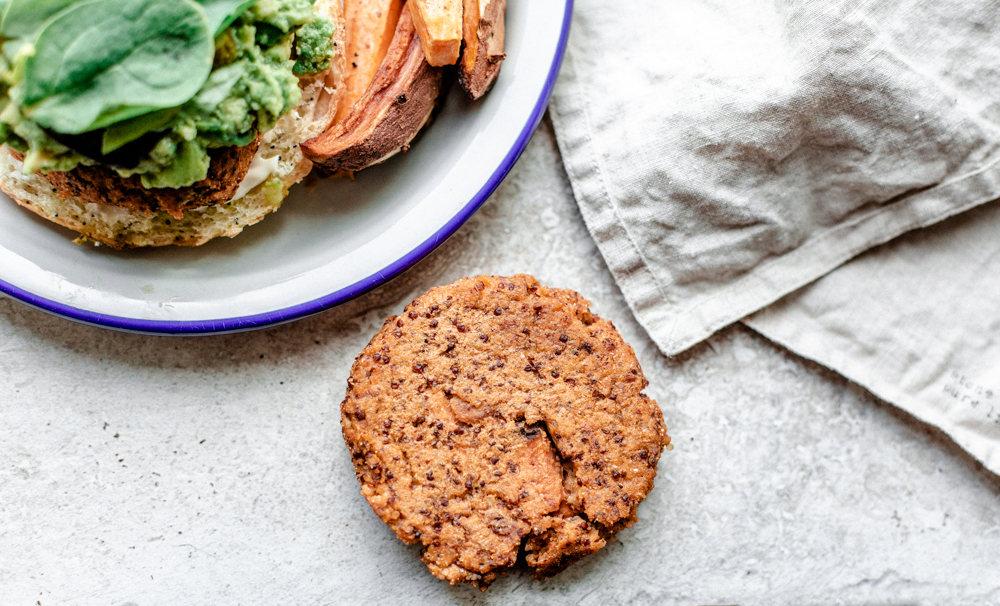 Quinoa butternut burger végétarien