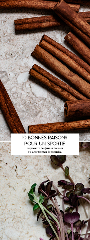 10 bonnes raisons pour un sportif de prendre des jeunes pousses ou des rameaux de cannelle.